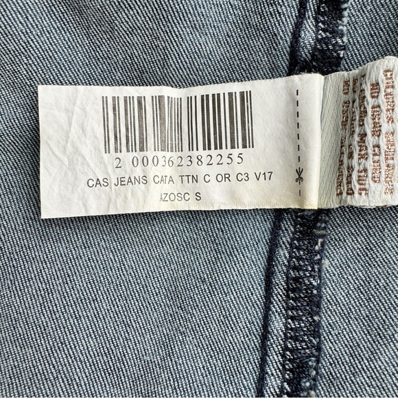 VTG TATIENNE Embroidered Rhinestone Jean Jacket S Medium Wash Trucker Stretch - Picture 13 of 14